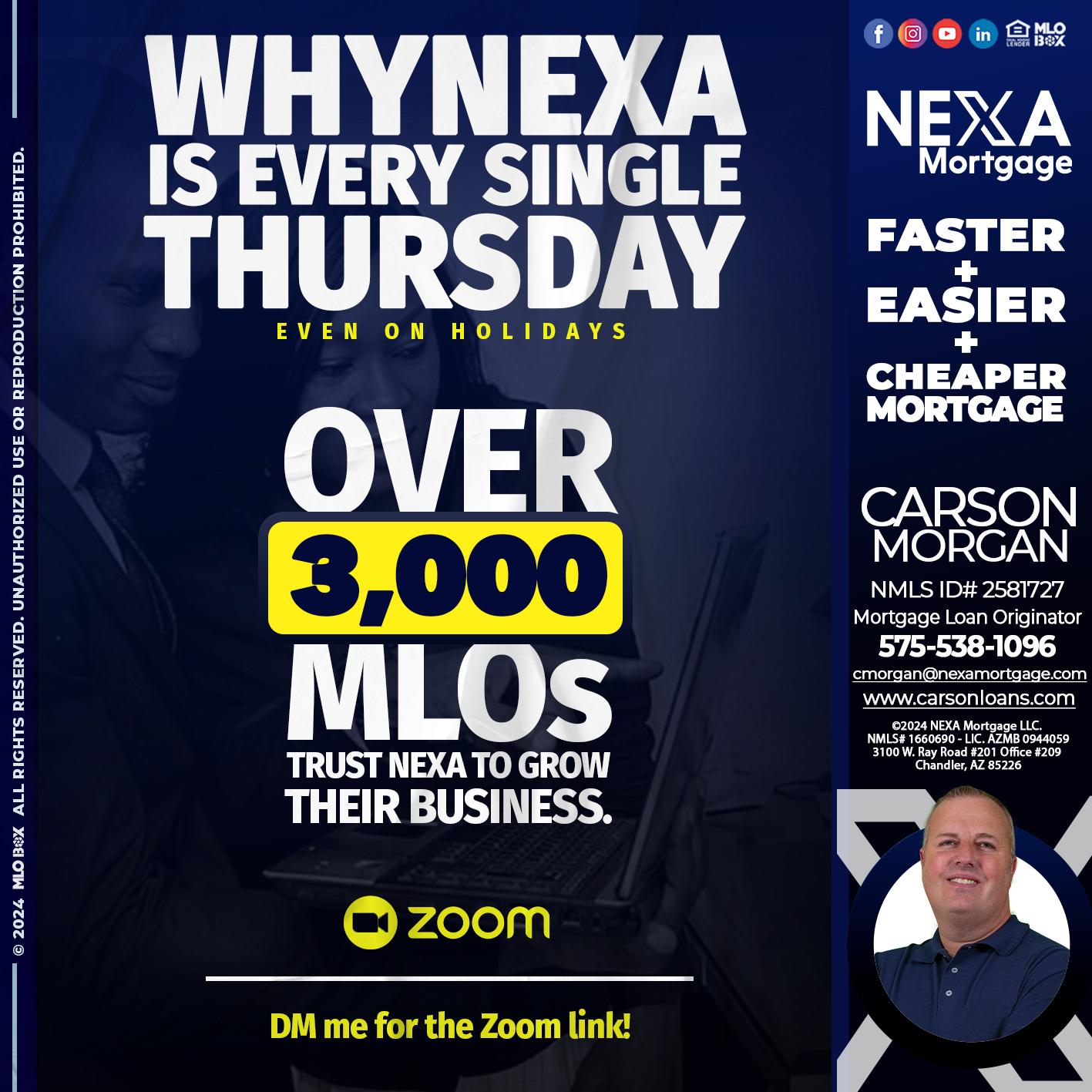 why NEXA - Carson Morgan -Mortgage Loan Originator
