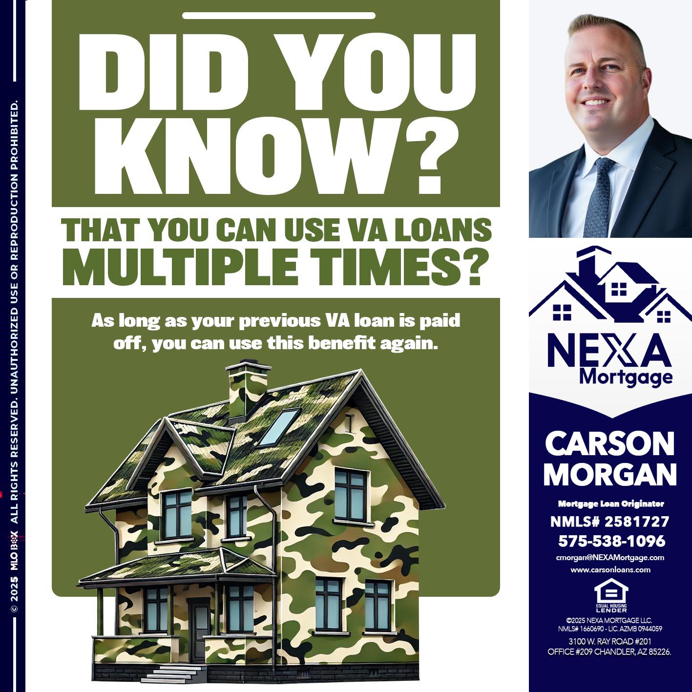 did you know - Carson Morgan -Mortgage Loan Officer